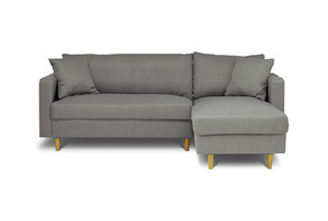 LoungeLovers.com.au Pic 5 - Copenhagen Corner Fabric Sofa in Cement