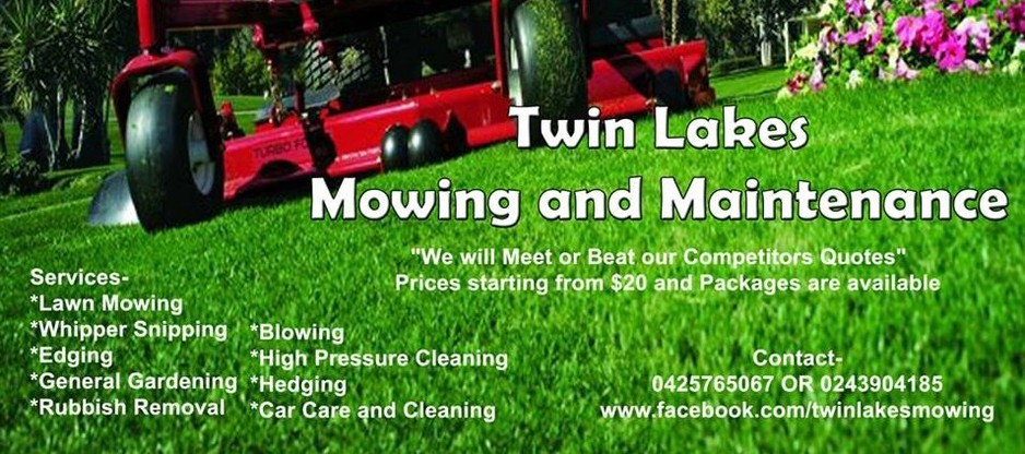 Twin Lakes Mowing & Maintenance Pic 1 - our flyer hitting mail boxes soon