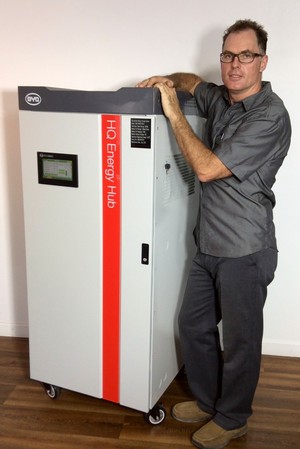 All Energy HQ Pic 2 - Ty Hall with the HQ Energy Hub battery storage