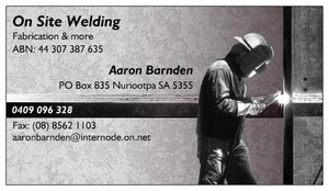 On site Welding - Aaron Barnden Pic 3 - Barnden Mobile Welding Services