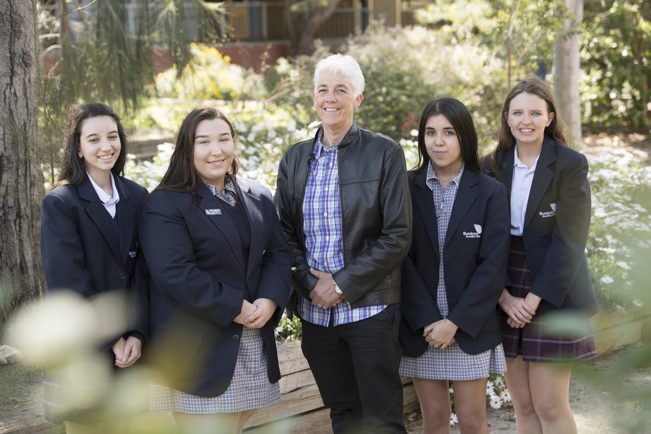 Bundoora Secondary College Pic 1 - 2017 student leaders with Principal Muscat