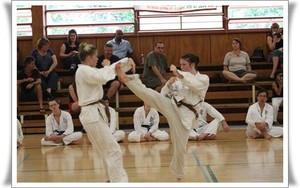 Pacific International Taekwondo Pic 3 - Girls controlled sparring