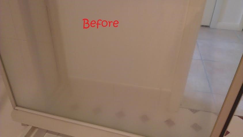 Clean As A Whistle Cleaners Pic 1 - This shows the soap build up on a glass screen