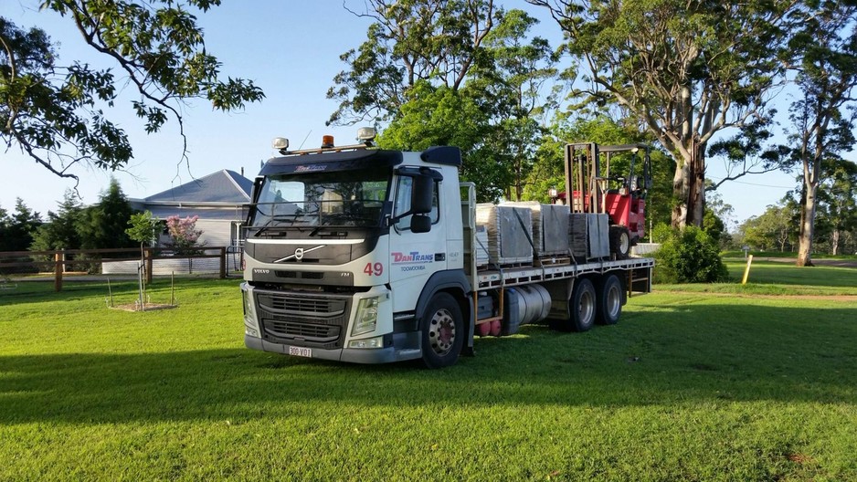 Darling Downs Brick Sales Pic 1 - We deliver across Queensland to where you need your product onsite using Dantrans our fleet of trucks with allterrain piggyback forklifts