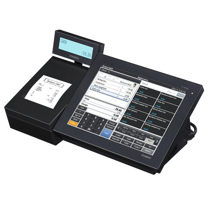 POS Hardware Australia Pic 1 - Casio VR200 Cafe and Restaurant Point of Sale Terminal Android Operating System with handheld ordering options available This is a great POS Terminal for the Hospitality industry