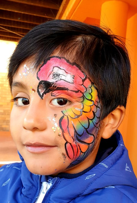 Rainbow Thumb Face Painting Pic 1