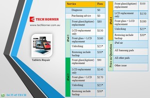 Tech Korner Pty Ltd Pic 2 - Tablets Repair