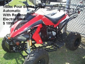 Bulk Bikes Pic 3 - 150cc Quad 1895 4 Stroke Automatic With Reverse Electric Start