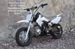 Bulk Bikes Pic 5 - 50cc Mini Bike 685 1010 Wheels KickElectric Start 4 Stroke 4 Speed Semi auto