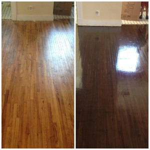 Mr Sandless Pic 4 - Bamboo Floor refinish before and after