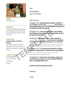 Official Paperwork Pic 3 - Cover Letter