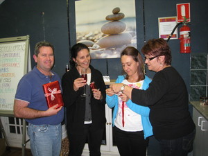 International Institute of Kinesiology Australia Pic 3 - June 2012 completion of Diploma in Kinesiology celebrations champagne