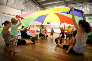 Nurtured Fitness Pic 4 - Mums Toddlers Interactive Fitness Core strength with Parachutes