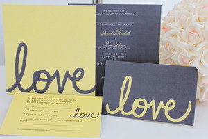 Adore Lifestyle Pic 3 - Yellow and Grey Wedding Invitations