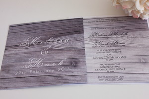 Adore Lifestyle Pic 4 - Wooden Look Wedding Invitations