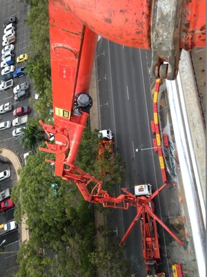 Concrete Pumping Queensland Pic 5 - Pumping highrise at Empire appartments