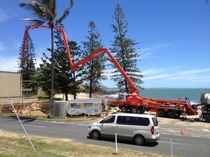 Concrete Pumping Queensland Pic 3 - Pouring foundations for the Yeppoon Lagoon