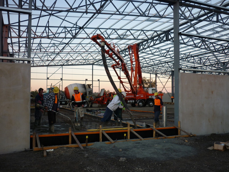 Concrete Pumping Queensland Pic 1 - pouring inside sheds