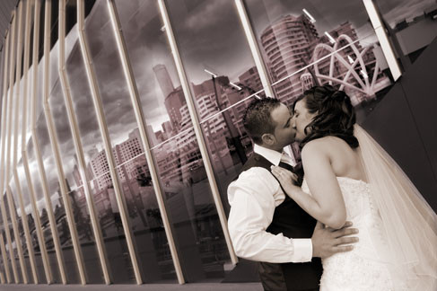 iDeZign Photography Pic 1 - Bride Groom at South Whalf Melbourne