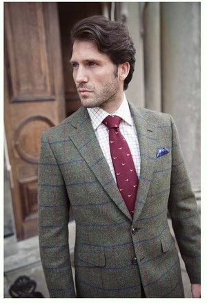 The Dandy Tailoring Company Pic 4 - Checks matching on this tweed cloth from our Mill