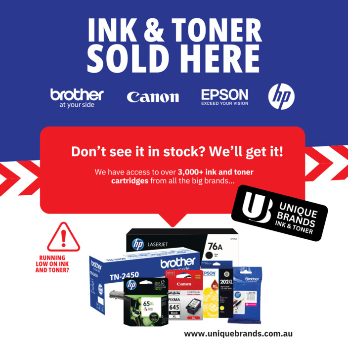 Unique Brands Australia - Ink & Toner Pic 1 - We have access to over 3000 ink and toner cartridges from all the big brands and the little ones including our very reliable Ausjet and QImaging Compatible Ranges