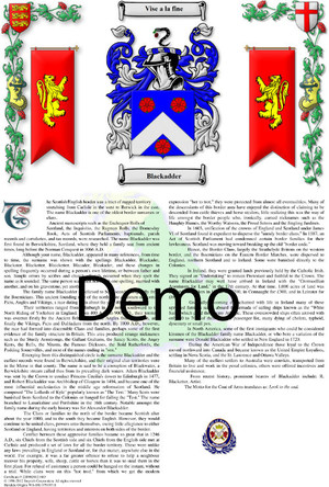 Heraldic Origins Pic 3 - Surname Histories and Coats of Arms on beautiful parchment