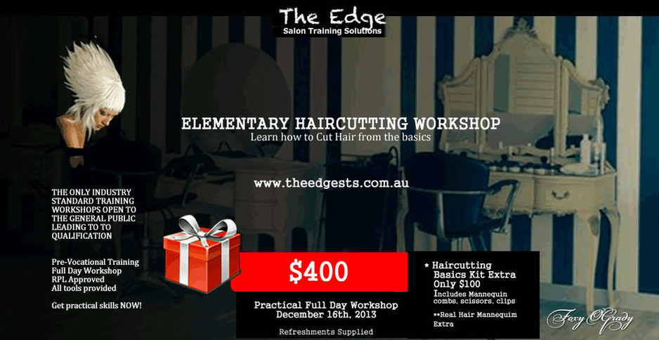 The Edge Salon Training Solutions Pic 1 - PreVocational Workshop We offer a series of 8 that can achieve up to Certificate III in Hairdressing