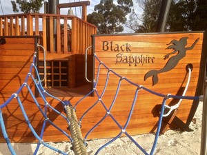 Blue Leaf Creations Pic 5 - Black Sapphire pirate ship playground Riverside Park in Aberfeldie