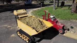 Brad Rinaldi's Landscape Kerbing Pic 4 - Our modern equipment that allows us to go anywhere up hills or over soft sand