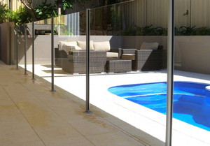 insight fencing Pic 3 - semi frameless glass fencing