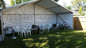 Brisbane Events Pic 3 - Pop Up marquee 3m x 3m available with walls or without walls comes with 4 x sandbag weights