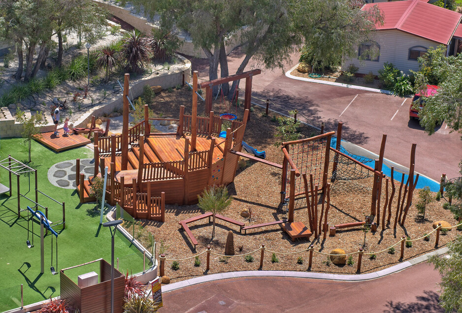 BIG4 Emu Beach Holiday Park Pic 1 - Aerial view of our old and new playground