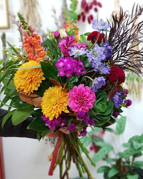 Posy & Twine Florist Pic 1 - Bright happy posy of fresh seasonal flowers available for delivery in Telopea Oatlands Parramatta Carlingford and surrounding Sydney areas