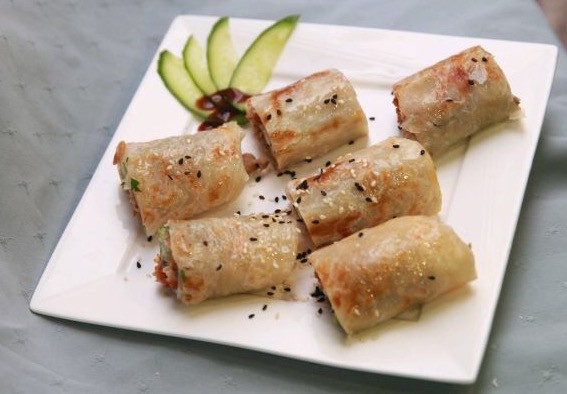 77 Dumpling King Pic 1 - Chinese Roll with Peking Duck Cucumber and Shallot