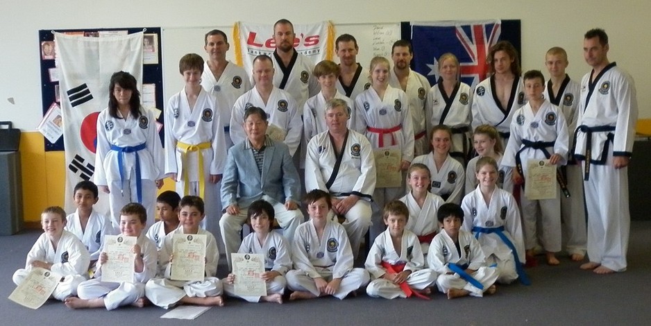 Lees Taekwondo Pic 2 - Class Grading with Grand Master Choon Bong Lee