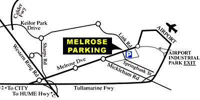 Melrose Airport Parking Pic 1 - map of melrose