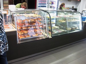 Trefco Fresh Food Displays Pic 3 - Breton model cake fridge with an ambient display cabinet along side