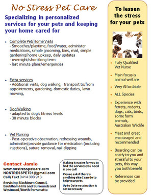 No Stress Pet Care Pic 2 - For more info