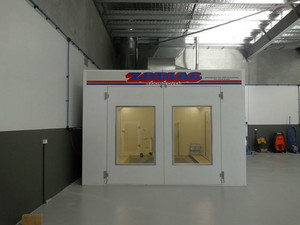 Impact Panel and Paint Pic 4 - Full down draft spray booth