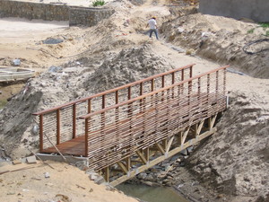 Tranquil Building and Landscapes Pic 5 - Construction of Bridge Footings and Footbridge