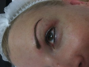 Justines Body & Nails Pic 3 - Eyebrow top and bottom eyeliner tattoo procedure