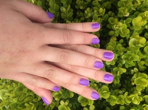 Fran Nail Artist Pic 4 - Short square oval in purple shellac