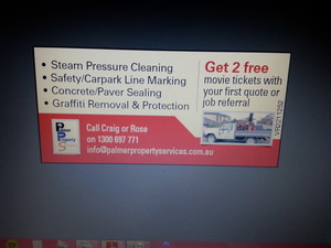 Palmer Property Services Pic 5 - Receive 2 FREE movie tickets with your first quote or any paid job Referral