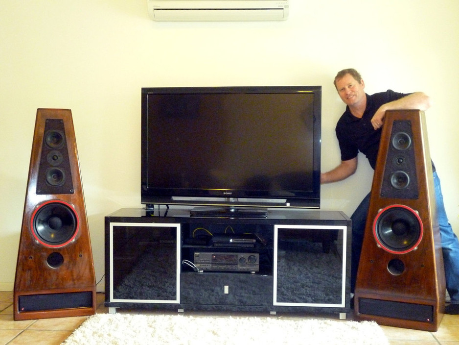 Sun Digital Antennas Pic 1 - David Setting Up A Home Theater