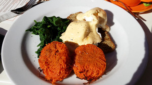 Paleo Cafe Pic 5 - My yummy eggs Benny with sweet potato rostis