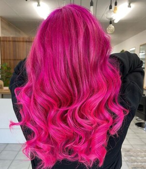 Vida Hair Studio Pic 5 - An amazing HOT pink colour result by our talented hairbyashvidahairstudio