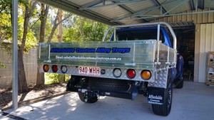 Affordable Custom Alloy Trays Pic 5 - Checker plate tail light surround and matching mudguards