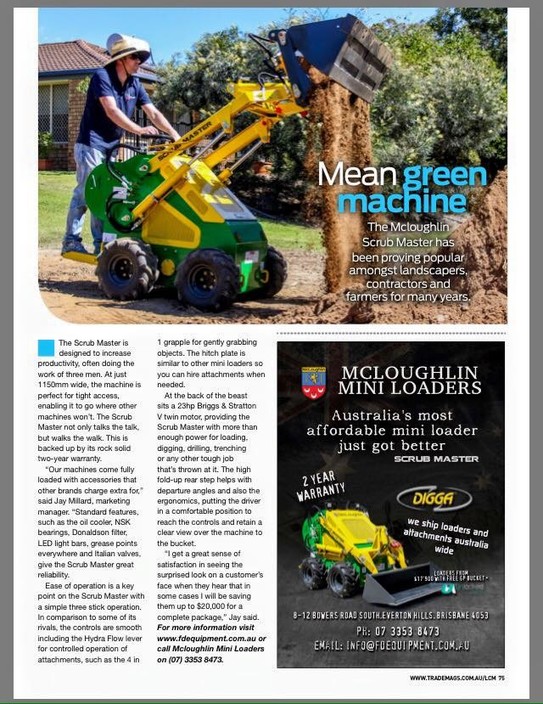 Mcloughlin Mini Loaders Pic 1 - Contract Landscaper magazine