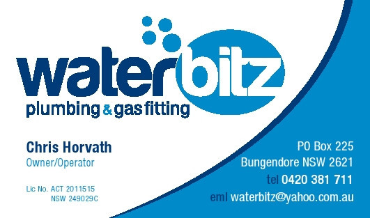 Waterbitz - Plumbing & Gas Fitting Pic 1 - Business Card