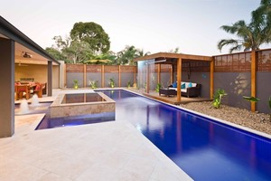 Breeze Pool Projects Pic 2 - Braeside Project New Fully Tiled Swimming Pool Fully tiled Natural Stone Spa Summer Breeze Pool Projects